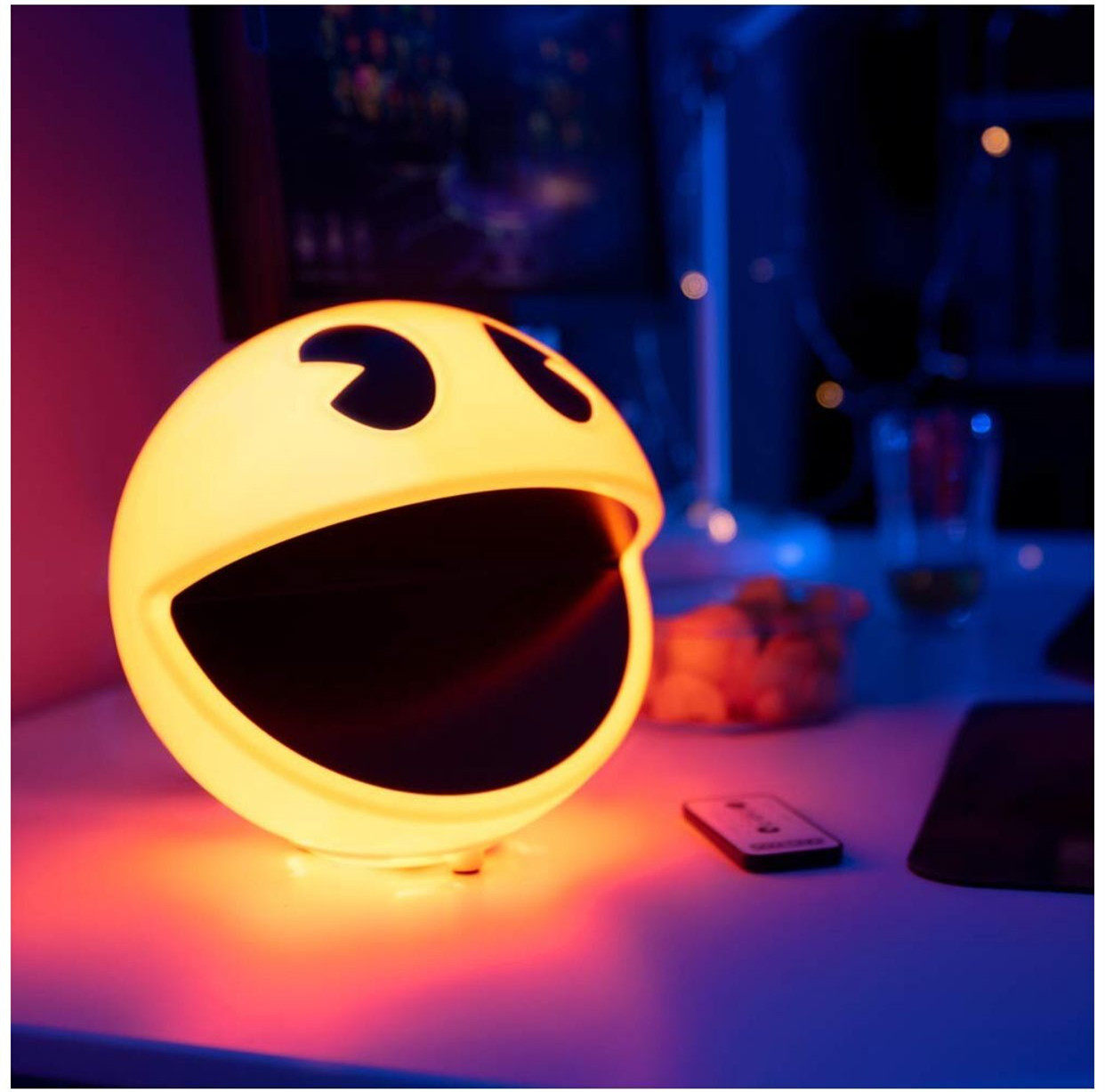 American pac man Pac-Man table lamp children's eye protection bedside lamp bedroom student cute table lamp 12 kinds of sound effects