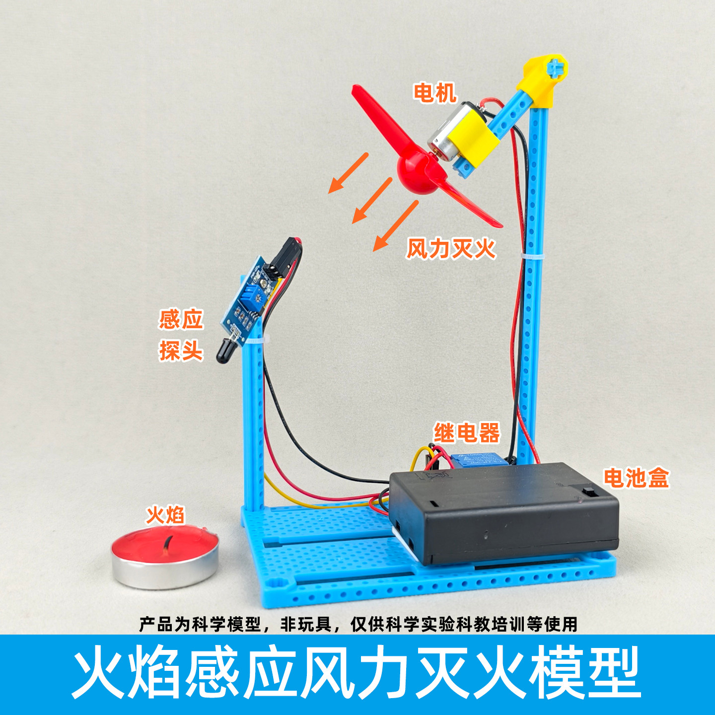 🔥火焰感应风力灭火模型：科技小制作，激发孩子创造力与逻辑思维！🔥-电路-淘宝好物网