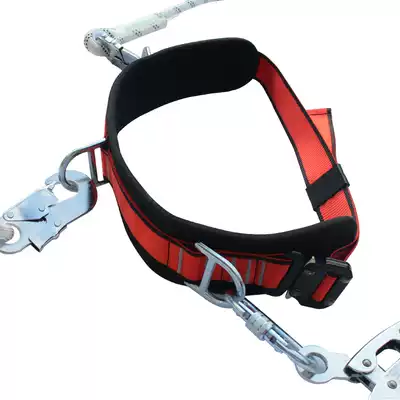 Electrician safety belt Outdoor construction safety rope New double-cut climbing rod Electrician belt Aerial work safety rope
