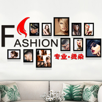 Barber shop wall decoration hairdressing shop hairstyle picture photo wall hair salon background wall creative photo frame painting hanging wall