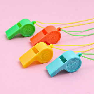 Plastic whistle children's toy gift refueling whistle referee whistle fans lanyard sports meeting activity whistle