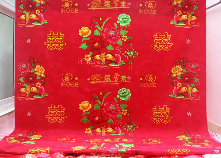 Old-fashioned vải chăn chăn hôn nhân của truyền thống cổ hủ vải vải quilt Phoenix hoa mẫu đơn cũ chăn vợ chồng nông thôn - Quilt Covers