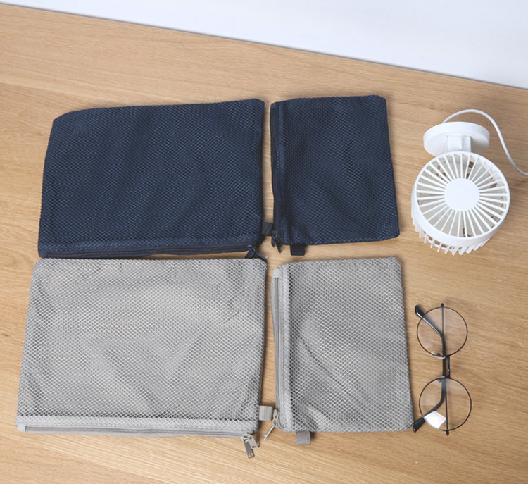 Good stock No Inprint no logo Double visible net pocket cashier bag data line mobile phone light collection bag Two sets-Taobao