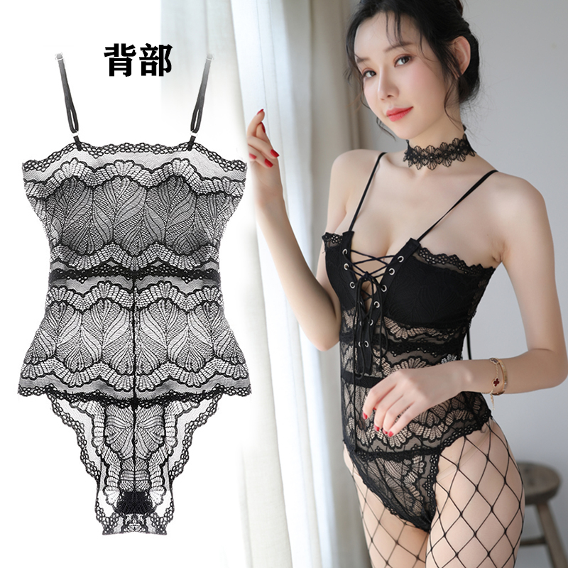 Stockings sex female black size thin lace sexy hot one-piece silk stockings Japanese hollow ultra-thin vest