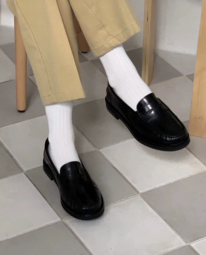 Товар, ретро универсальные кожаные лоферы, осенний, из натуральной кожи