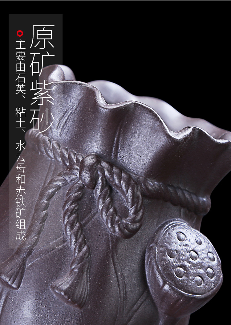 Qi Xuan Kung Fu Tea Liudao Gentle Trà 6 mảnh Sáu quý ông đặt Bộ trà Phụ kiện Gỗ gia dụng Gỗ mun bộ tách trà