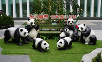 Panda Sculpture Model Simulation GRP Animal Sculpture Model Garden Craft Sculpture Pendulum