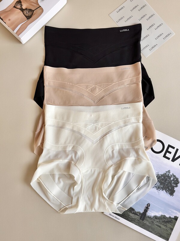 Lap New Model V-Shaped Jelly High-Waisted Tummy Control and Butt-Lifting Panties, Comfortable Non-Curling Edge Triangle Women's Panties 112876
