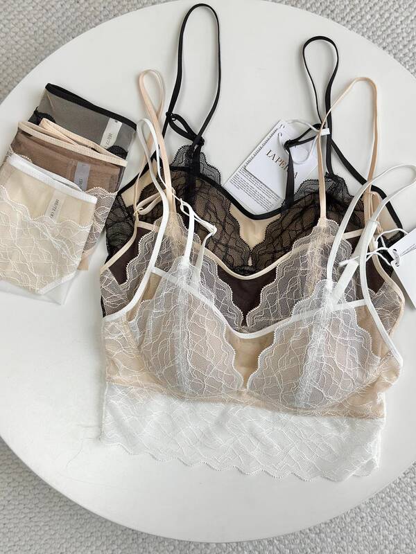 Lap Noble Lady's New 22mm Silk Luxury Bra Set Ultra-Thin Soft Skin-Friendly Underwear 112457