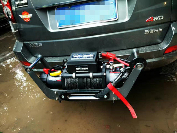 Electric Witch 13 500 pounds of fast - moving fast - plug winch bracket modified to save off - country external