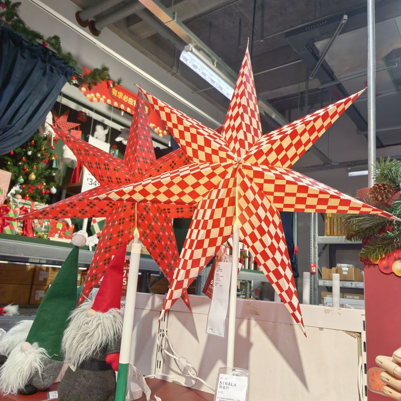 Ikea Christmas Decorations Sijila Lampshade 70cm Red White