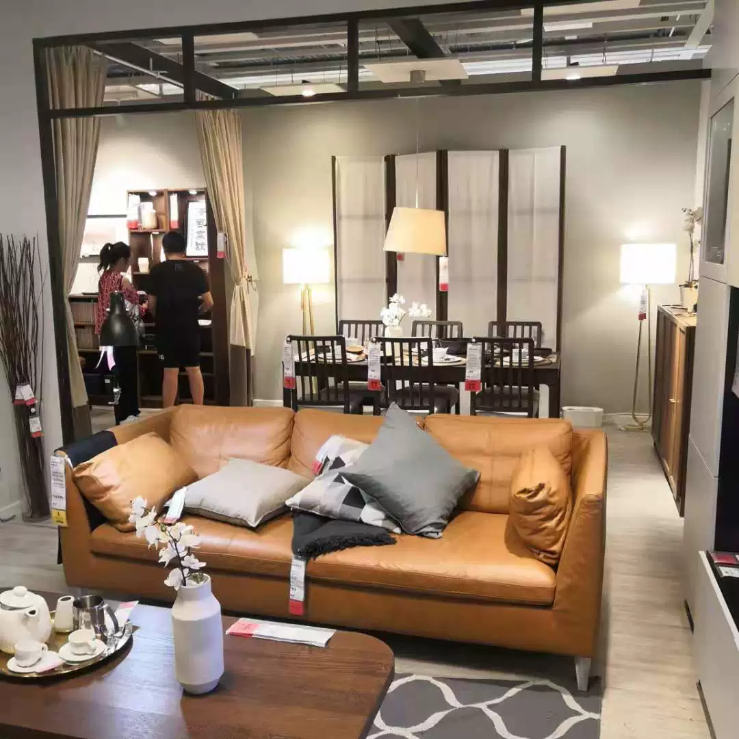 1.2 Nordic IKEA Stockholm Sofa Snig Lala True Color/Dark Brown Pacific Leather Template Sofa translated to Russian: