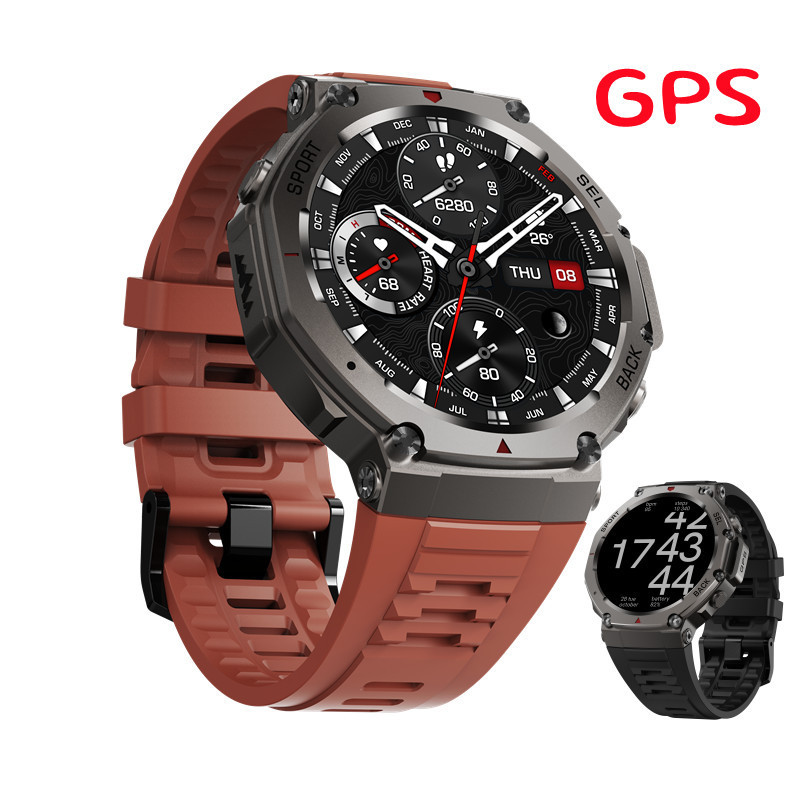 Cross-Border Dm58 Smart Watch Amoled Screen Bluetooth Call Gps Altitude Barometric Compass 5Atm Waterproof Nfc