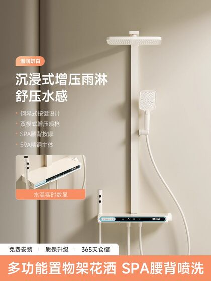 Genuine Constant Temperature Shower Head Set for Home Bathroom Shower Faucet Nozzle Bathroom Booster Shower