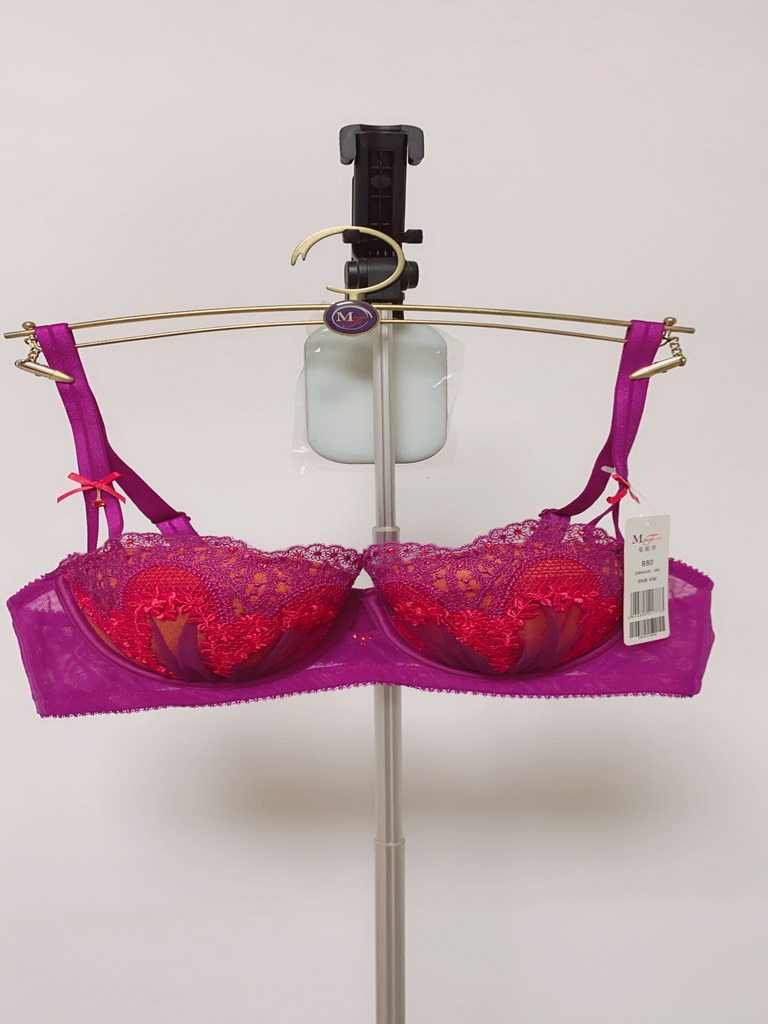 Manifin spring and summer new women's 1 2 balcony cups can be inserted pads comfortable and sexy gathered bra underwear 20840330