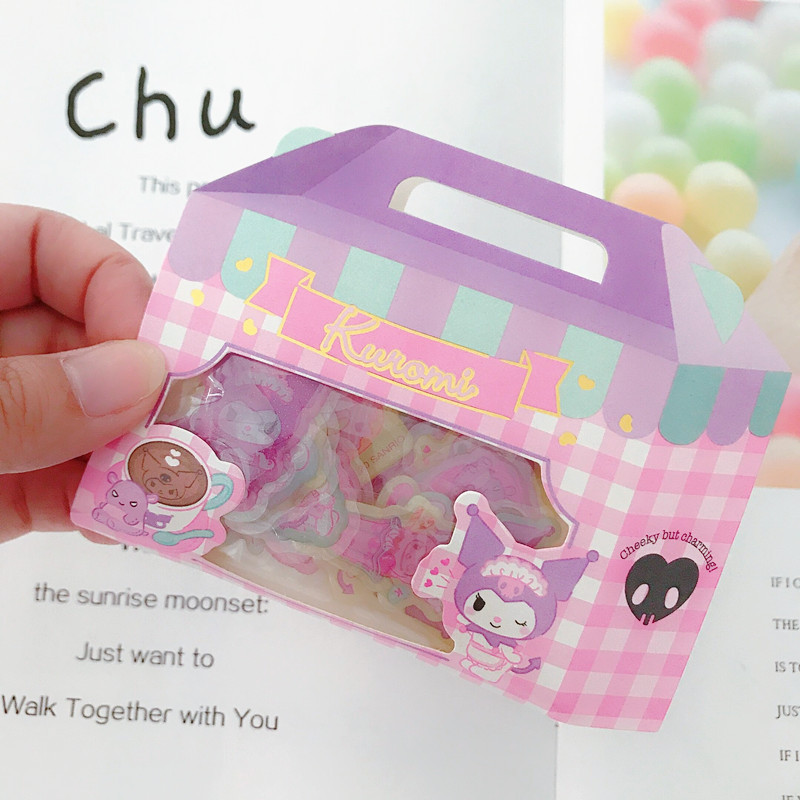 Kulomi & 26 PiecesCartoon Merlot Gemini ins Girlish heart Hand account album decorate Stickers diy children crystal Stickers jelly
