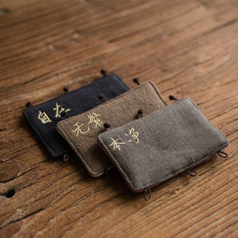 Embroidered embroidered cotton jug to thicken the sleeve Zen thermal insulation cotton linen iron jug thickened anti-burn cover zipan silver pot Ti-beam pot handle cloth cushion