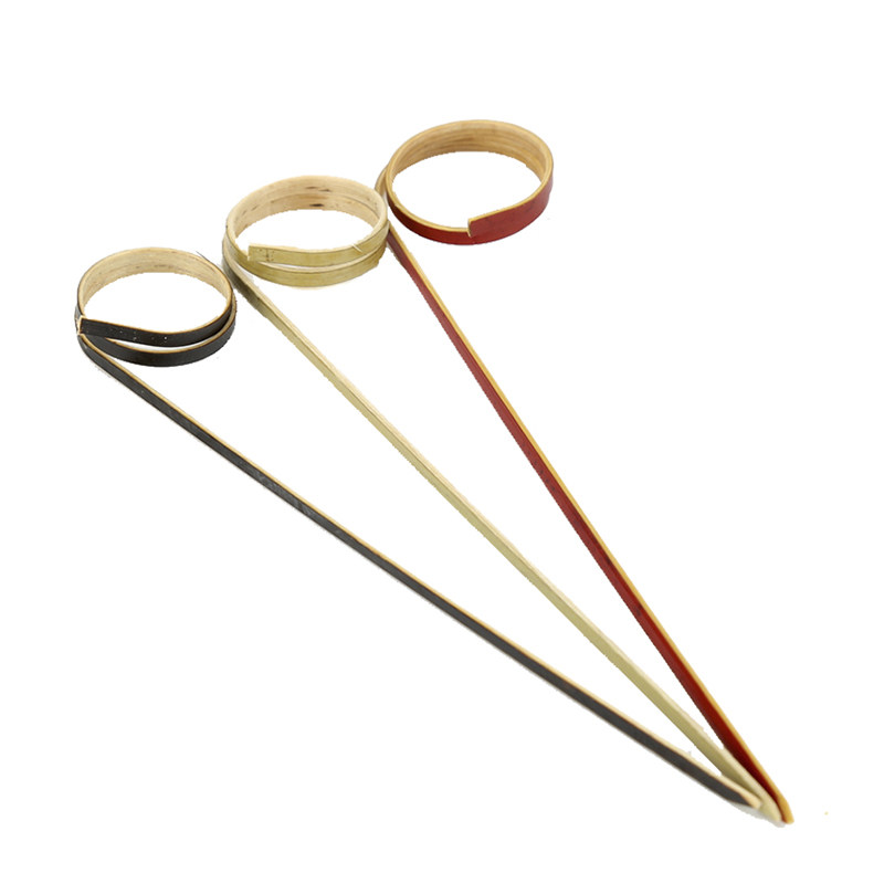 12CM Ring Roll Head Cocktail Sign Cocktail Needle Olive Sign Fruit Sign Bar Decoration 100 Pack