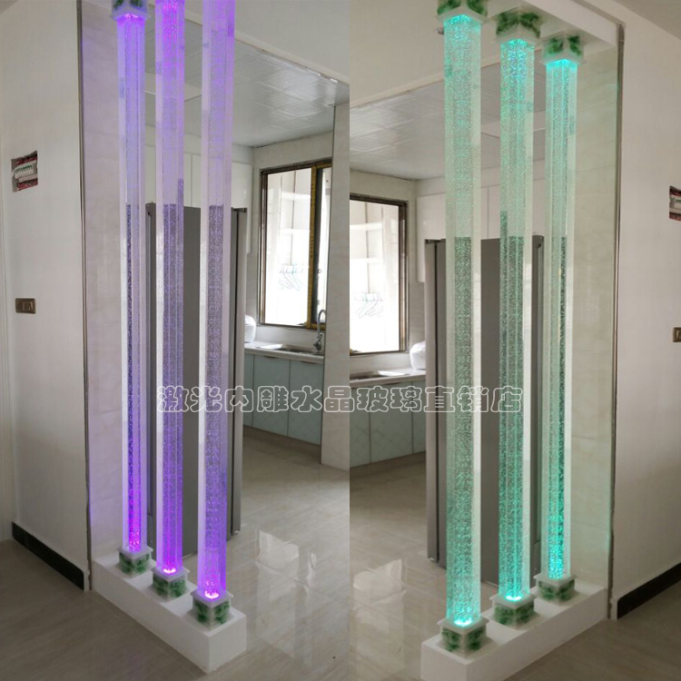 Fine Grinding Transparent White Bubble Column Crystal Column Glass