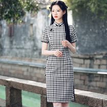 Cheongsam 2021 new improved version of the female summer national tide new young girl small short dress