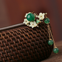 Ancient style step shake tassel hair hairpin Headdress Ball head hair hairpin accessories Mori Department delicious hair accessories wooden Chinese clothing women