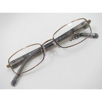 VOGUE fashion myopia glass frame VO3713-B light brown metal frame plate leg glass frame square frame women's model