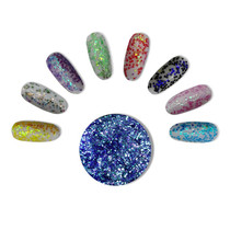 Imported solvent-resistant high-brightness pastel glitter powder sequins ultra-thin sequin manicure special handmade glitter powder 20g