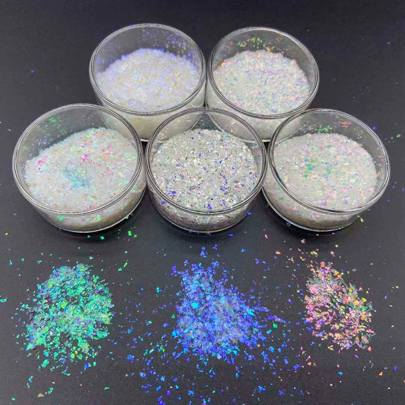 Special Flash Import Phantom Gold Scallion Crushed Sheet Gold Spring Onion Bright Sheet Drop Glue Process Gift Hem Accessories Medecine Patch Flash Powder 5 Color 20 gr