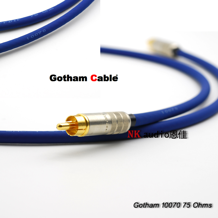 Gotham 10070 GAC-1 S PDIF 75 Ohm Digital audio Coaxial Silver Plated clock cable