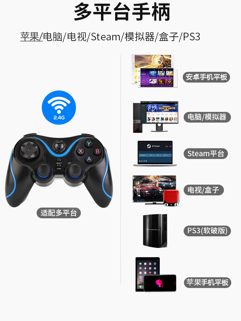 Điện thoại không dây Bluetooth của Apple xử lý iOS Gohan hội trường trò chơi mô phỏng gà cho đám mây rocker tay cầm ps