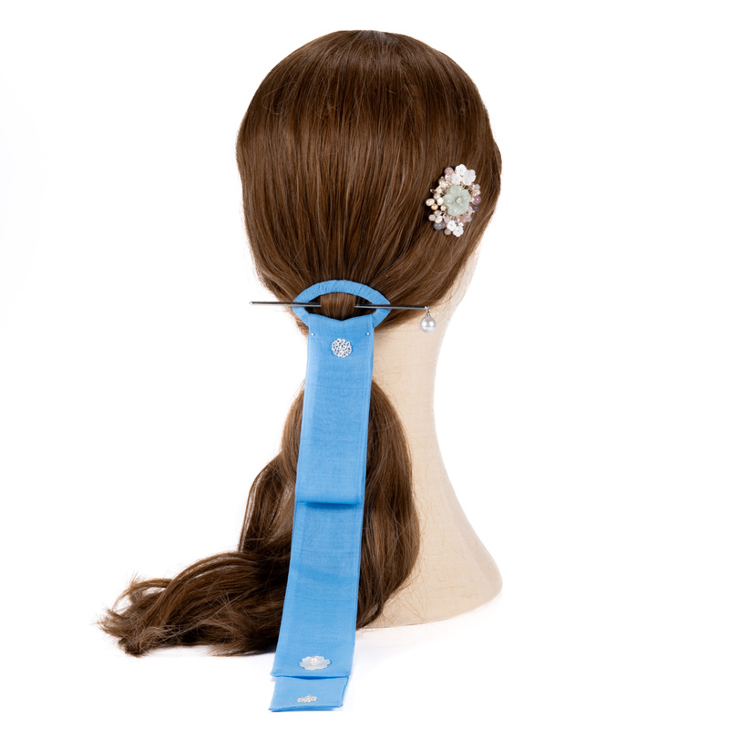 Imported Korean Clothing Fabric Streamers, Including Small Hairpins, Korean Clothing Headwear