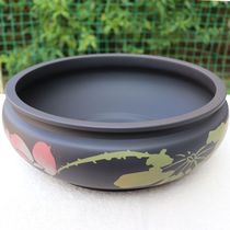 Yunnan Purple Pottery Tea Tea Tea Cup Tea Sea Cup Wash Tea Wash And Pen Wash Small Wind Water Cylinder Parent Yang Qingxiang Made Black Pottery Cup Wash