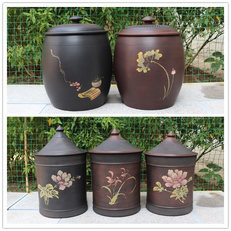 Yunnan Jianshui Purple Pottery Tea Storage Large Number Tea Leaf Jars 7 Subpie Tea Vat Parent System Purple Pottery 12 Cake Loaded Tea Storage Price