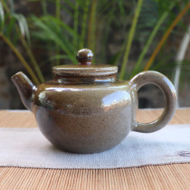 Yunnan Jianshui purple pottery teapot building pottery pot handmade pot firewood kiln firing wood burning pot natural ash glaze 4