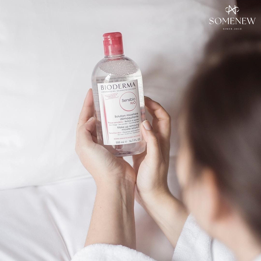 French Beifu Dema cleaning makeup remover Net Yan Cleansing liquid 500ml Oil control moisturizing powder Blue water