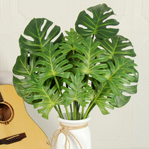  Nordic high-end simulation 7 spring taro leaves turtle back leaves wedding silk flowers with grass flowers Hotel home decoration decoration