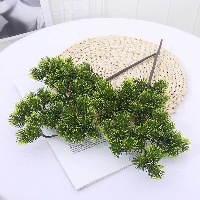 Small beauty pine welcome pine leaf pot view accessories decoration plant fake simulation pine branch needle leaf