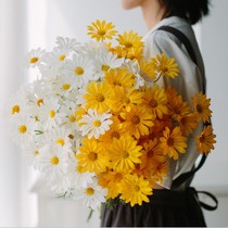  5 Dutch Chrysanthemums small daisies Persian chrysanthemums high-end simulation flowers silk flowers small wild chrysanthemums fake flowers jumping orchid chrysanthemums mulberry flowers