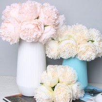  Simulation flower bride holding hands tied with five peonies European-style decorative fake flower wedding simulation plant