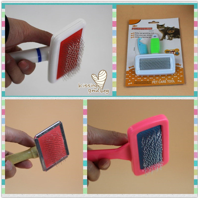 White Plastic Handle Pet Needle Comb Economical Pet Comb Small with Airbag Dog Comb Rake Comb