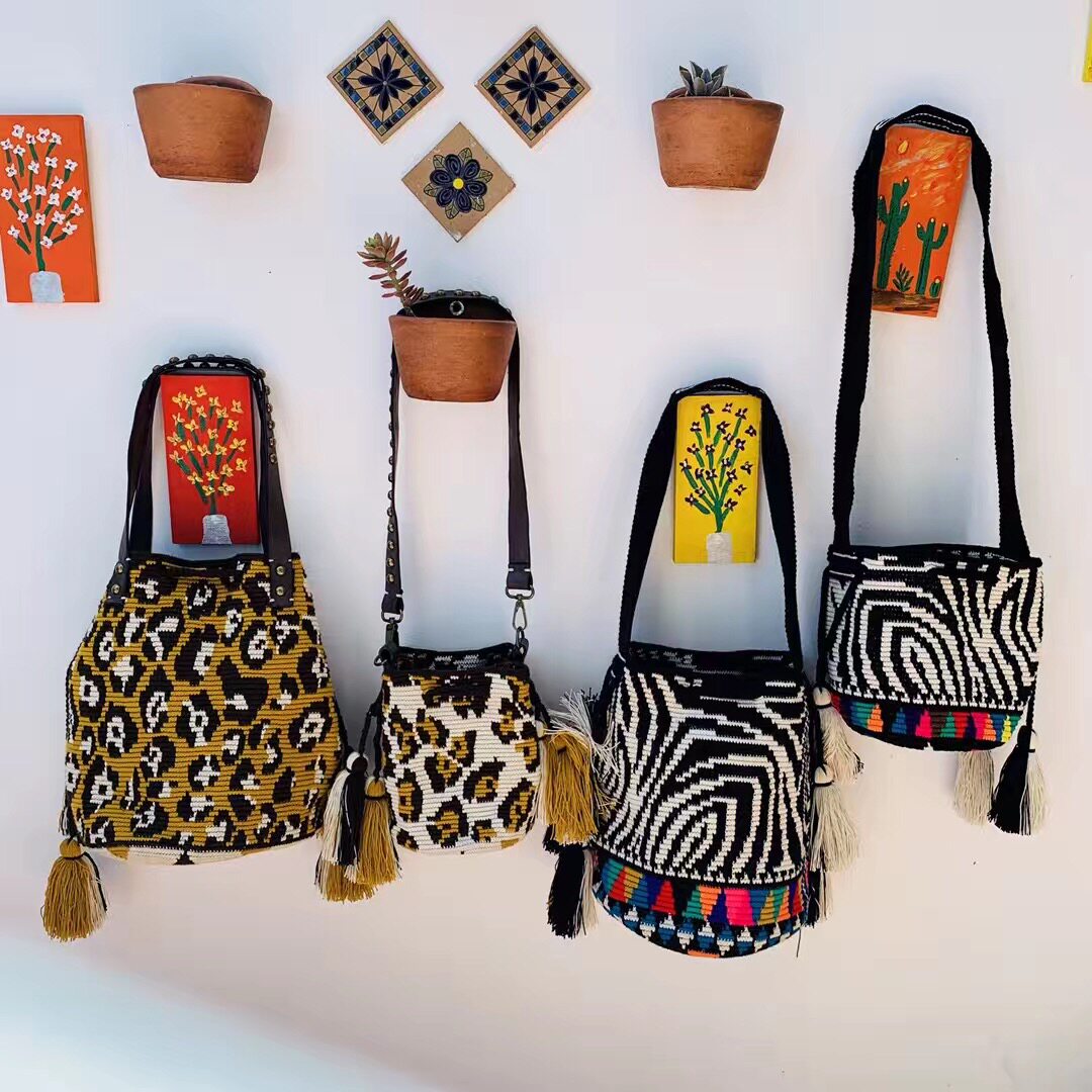 Colombian handmade woven WAYUU bag boutique designer ArteTejido brand four-strand R17
