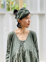 4 26 live-Thailand Chiang Mai handmade designer cotton wide hair band hair band multi-color