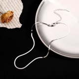 Ожерелье, брендовая цепочка до ключиц, короткий чокер, подвеска, серебро 925 пробы, простой и элегантный дизайн