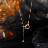 Ожерелье, кольцо, цепочка до ключиц, серебро 925 пробы, коллекция 2023, легкий роскошный стиль, изысканный стиль