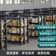 Huangqiu shelf storage rack rack multi-layer black home basement storage iron shelf balcony rack ການເກັບຮັກສາ