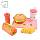 ToyWoo Chocolate Bánh sinh nhật Cắt để xem bằng gỗ Nhà thiếu nhi Nhà bếp Mô phỏng Burger Cắt đồ chơi - Đồ chơi gia đình