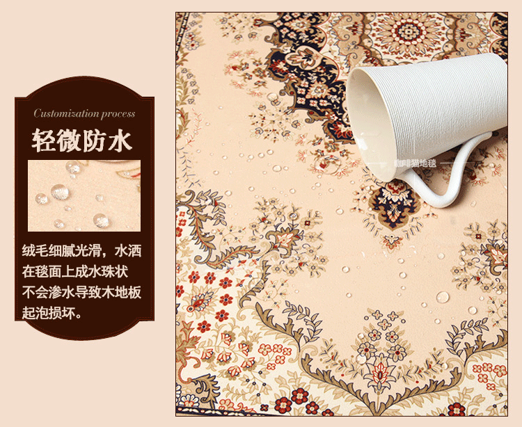 Phong cách châu Âu phòng khách bàn cà phê thảm dễ thương sofa nhà phòng ngủ đầy đủ cửa hàng phòng cưới mat đỏ thảm có thể được rửa tay - Thảm thảm trải nền nhà