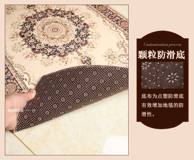 Phong cách châu Âu phòng khách bàn cà phê thảm dễ thương sofa nhà phòng ngủ đầy đủ cửa hàng phòng cưới mat đỏ thảm có thể được rửa tay - Thảm thảm trải nền nhà
