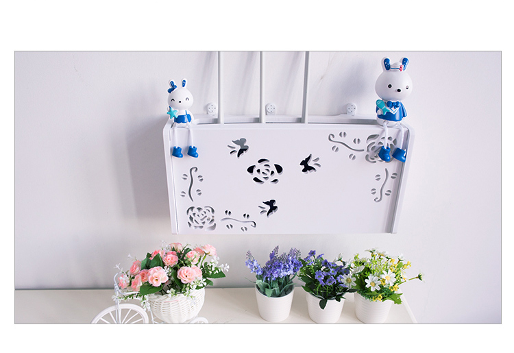 Đặc biệt hàng ngày hộp set-top hộp lưu trữ bộ định tuyến cắm điện trang trí tường khiên trang trí tường TV trang trí tường - Cái hộp hộp gỗ quà tặng