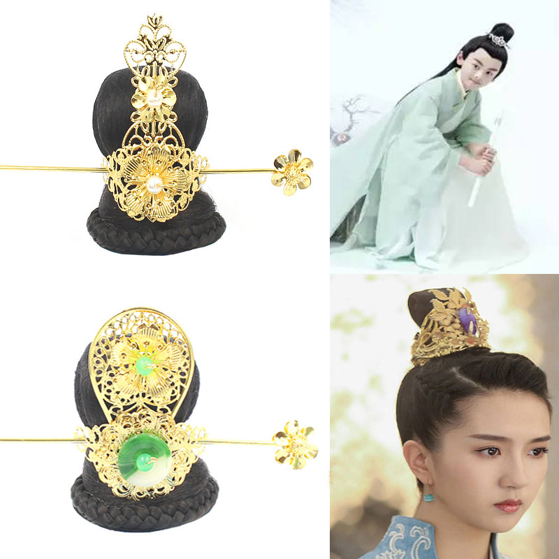 Ancient costume men's single hair bun, ancient style son, Xiaosheng Taoist priest, Hanfu style